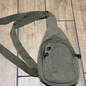 Olive Green Men's Sling Bag